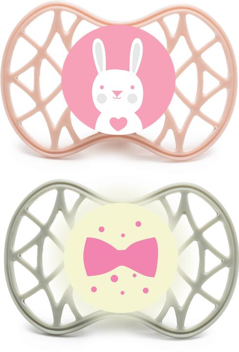 Nuvita Air 55 Schnuller Orth 0m Female Bunny (2x, 0 - 6 Monate)