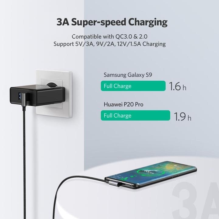 Actual product image Ugreen USB A - USB C (1 m, USB 2.0, 60 W)