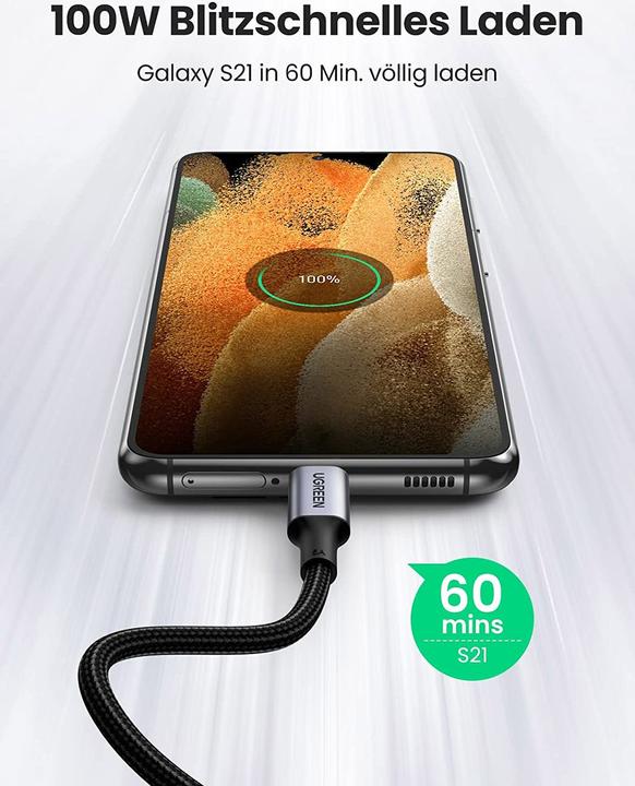 Immagine prodotto Ugreen USB C – USB C (3 m, USB 2.0, 100 W)