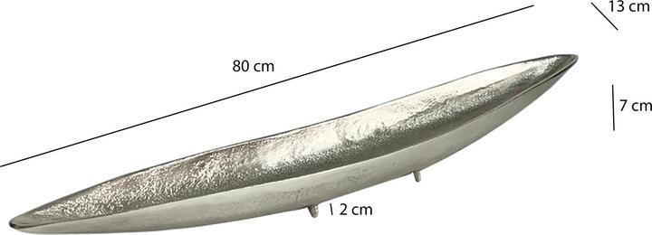 Produktbild FineBuy Dekoschale FB77671 Aluminium Silber 80 cm