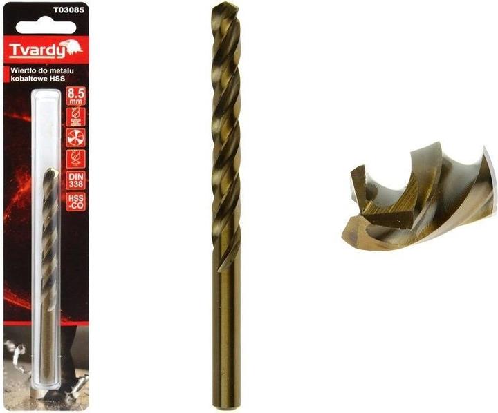 Actual product image Tvardy HSS M35 8.5 mm cobalt metal drill bit (8.5 millimetres)