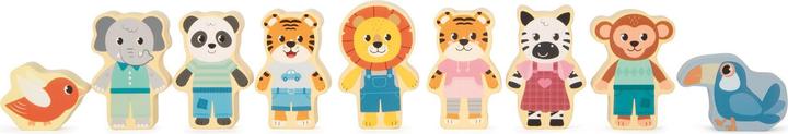 Actual product image small foot Wooden Building Blocks "Jungle Friends"