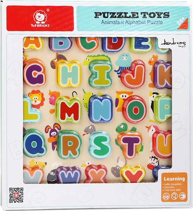 Produktbild Topbright Toys Houten Puzzel Dieren en Alfabet, 30st. (30 Teile)