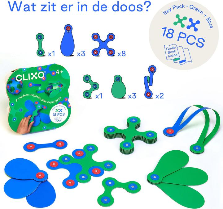 Actual product image Clixo Magnetic building toy Itsy