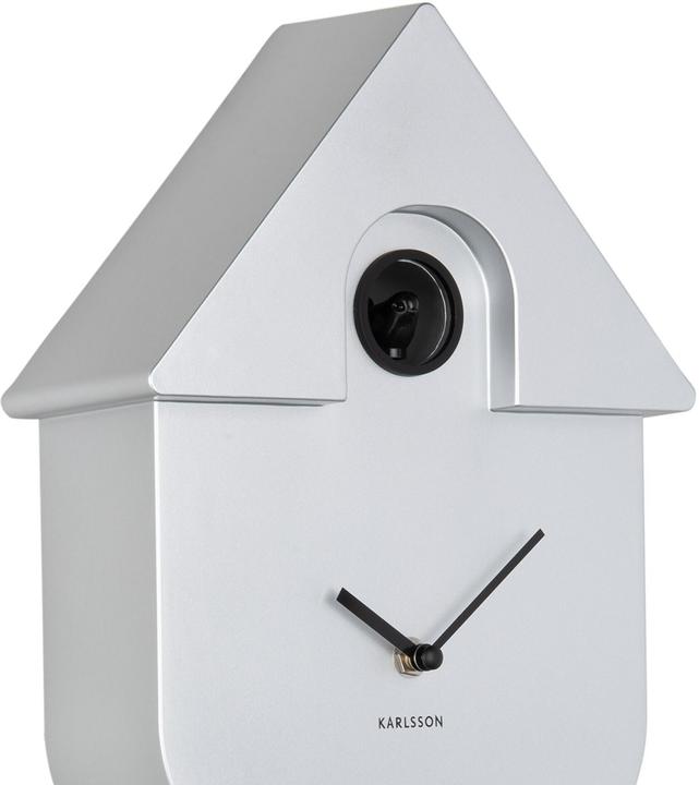 Immagine prodotto Karlsson Orologio da parete Modern Cuckoo Metallic Silver