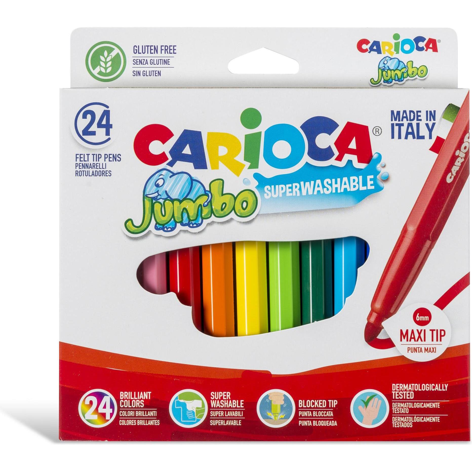 Carioca, Malstifte, Jumbo Box E-6 (Mehrfarbig, 24 x)