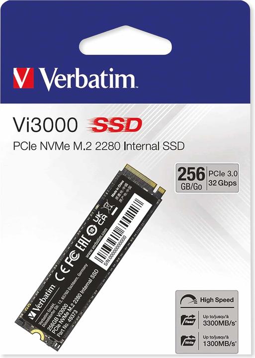 Verbatim Vi3000 (256 Go, M.2 2280)