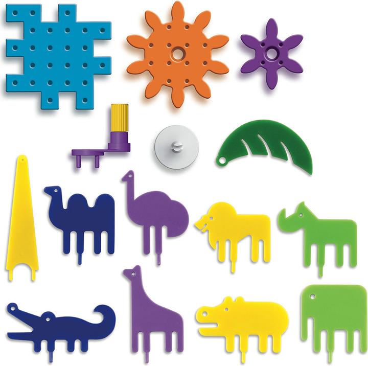 Actual product image Quercetti Georello gear set jungle