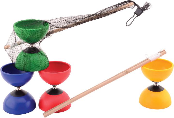 Johntoy Diabolo mit Holzstäben gefärbt