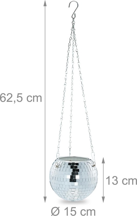 Produktbild Relaxdays Discokugel-Pflanzentopf (15 cm)