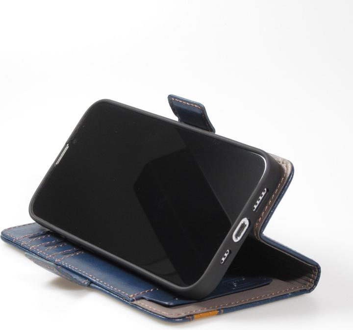 Immagine prodotto PhoneLook Custodia in pelle con portafogli a scorrimento con strisce e portacarte (Apple iPhone 15)