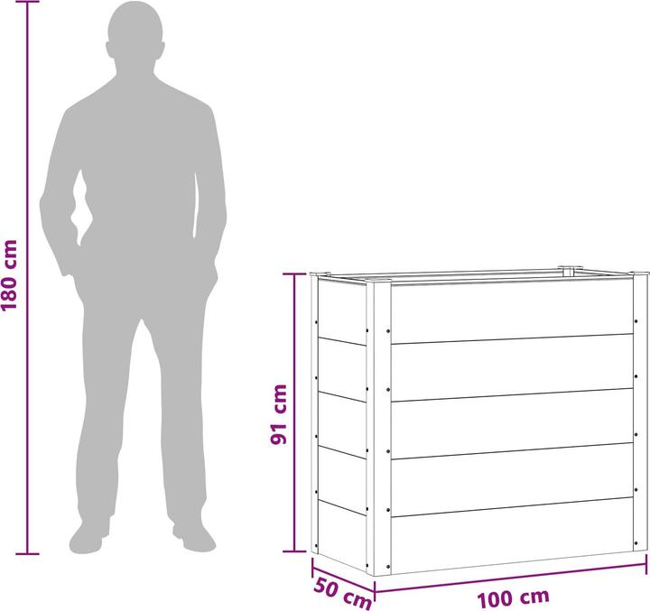 Produktbild vidaXL Garten Pflanzkasten