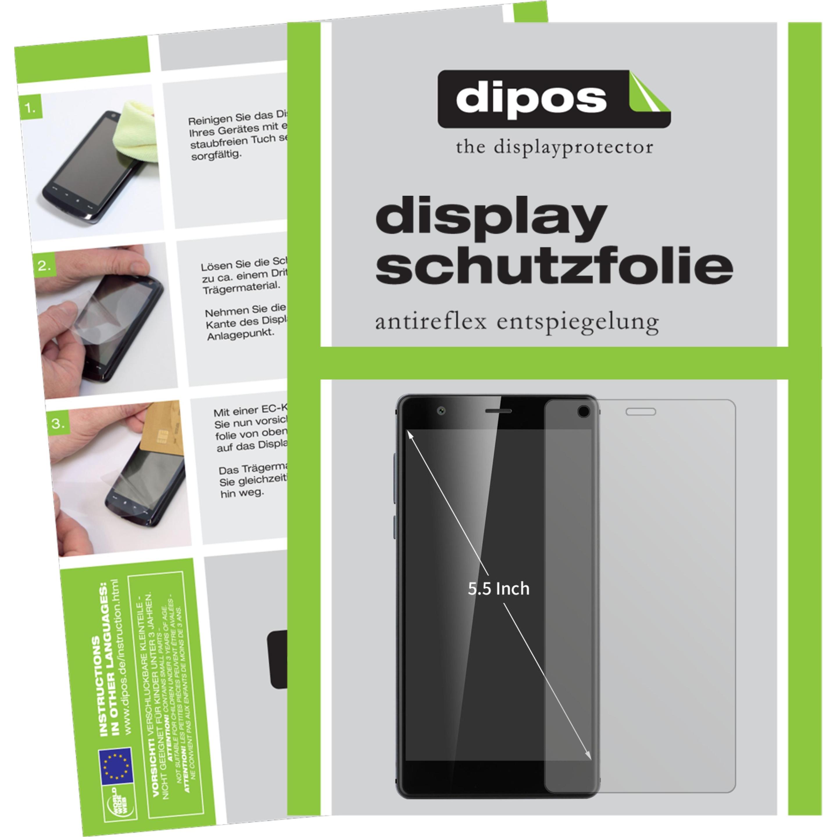 Dipos Displayschutzfolie Antireflex (2 Stück, Oukitel U13), Smartphone Schutzfolie, Transparent