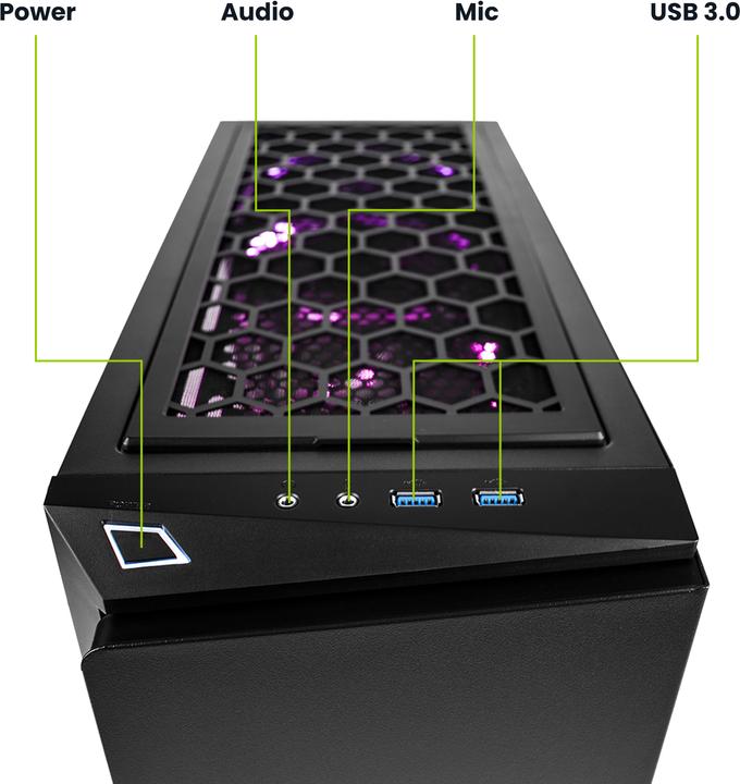 Produktbild Megaport Gaming PC Intel Core i7-12700KF • GeForce RTX3070 • 79-DE (Intel Core i7-12700KF, 16 GB, 1000 GB)