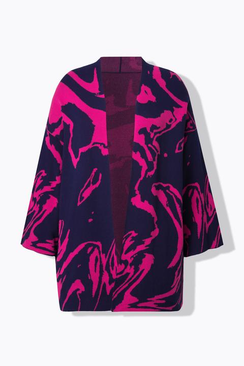 Produktbild Ulla Popken Strickjacke, Oversized, V-Ausschnitt, 3/4-Arm (60)