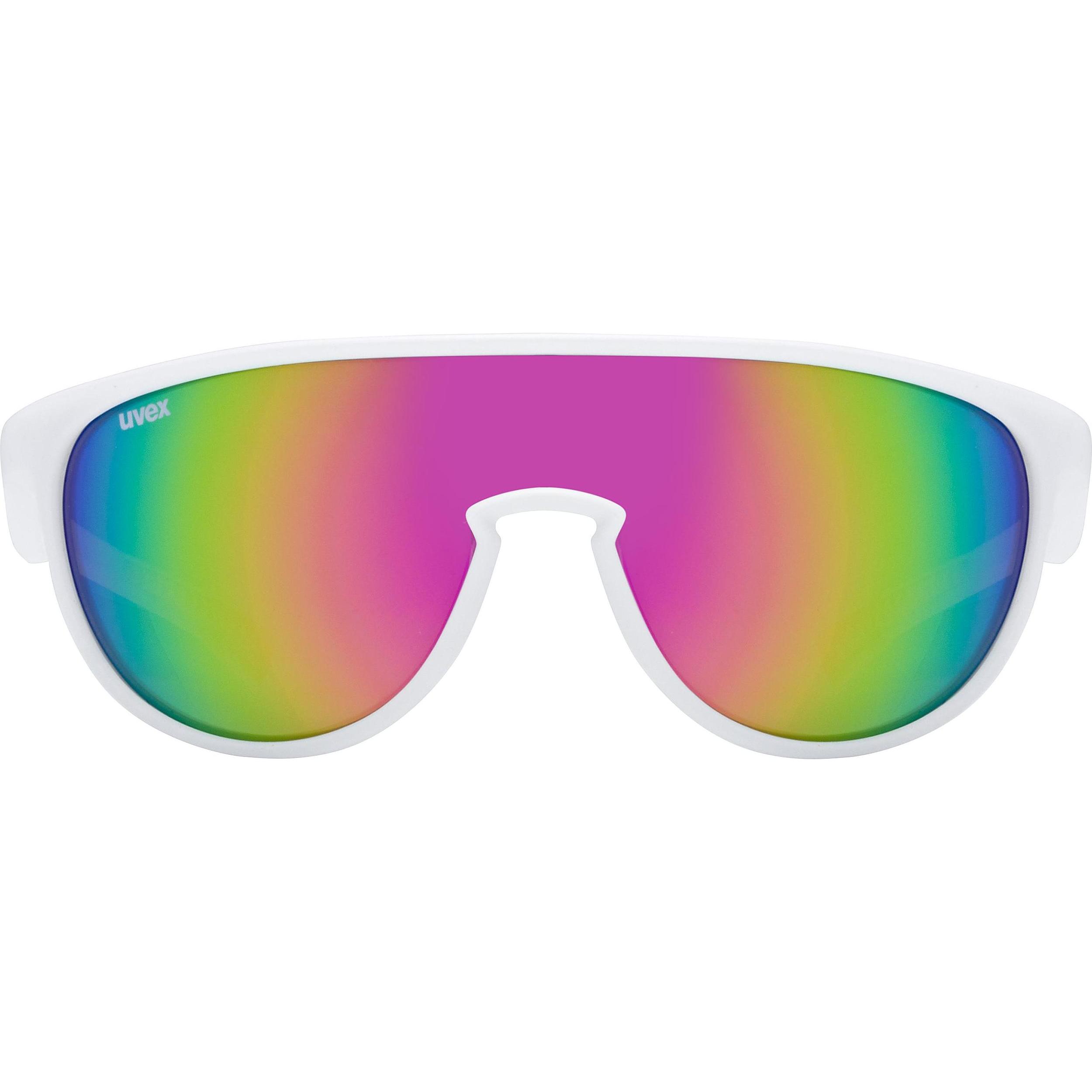 MGA, Mädchen, Sportbrille, sportstyle 515 (White Matt, Mirror Pink), Weiss