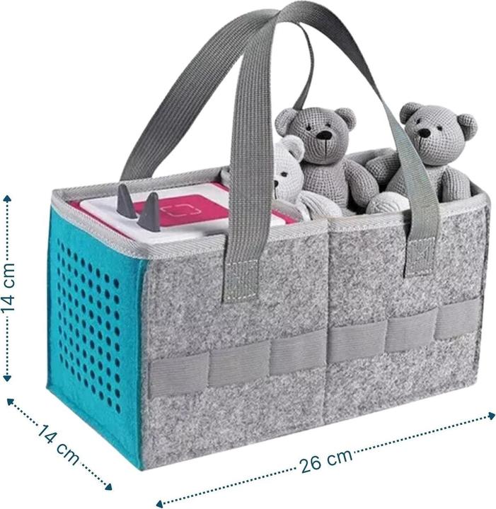 Image du produit Hermex Sac de rangement pour boîte de jeux audio et figurines Sac d'organisation pour jeux audio Turquoise