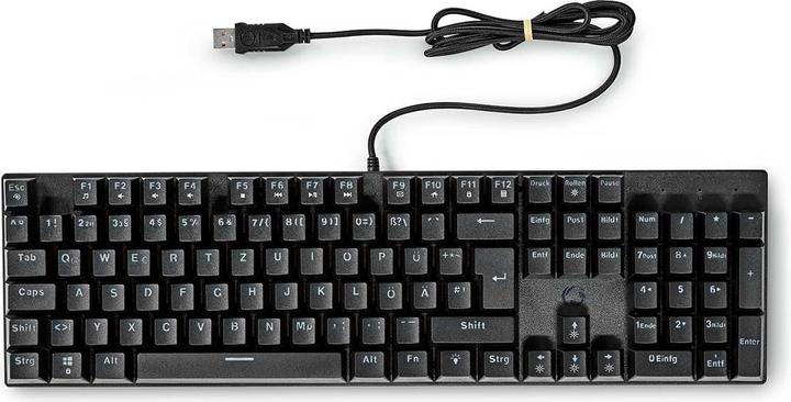 Produktbild Nedis Wired Gaming Keyboard USB Type-A Mechanische Tasten LED Deutsch DE-Layout Stromversorgung über (DE, Kabelgebunden)