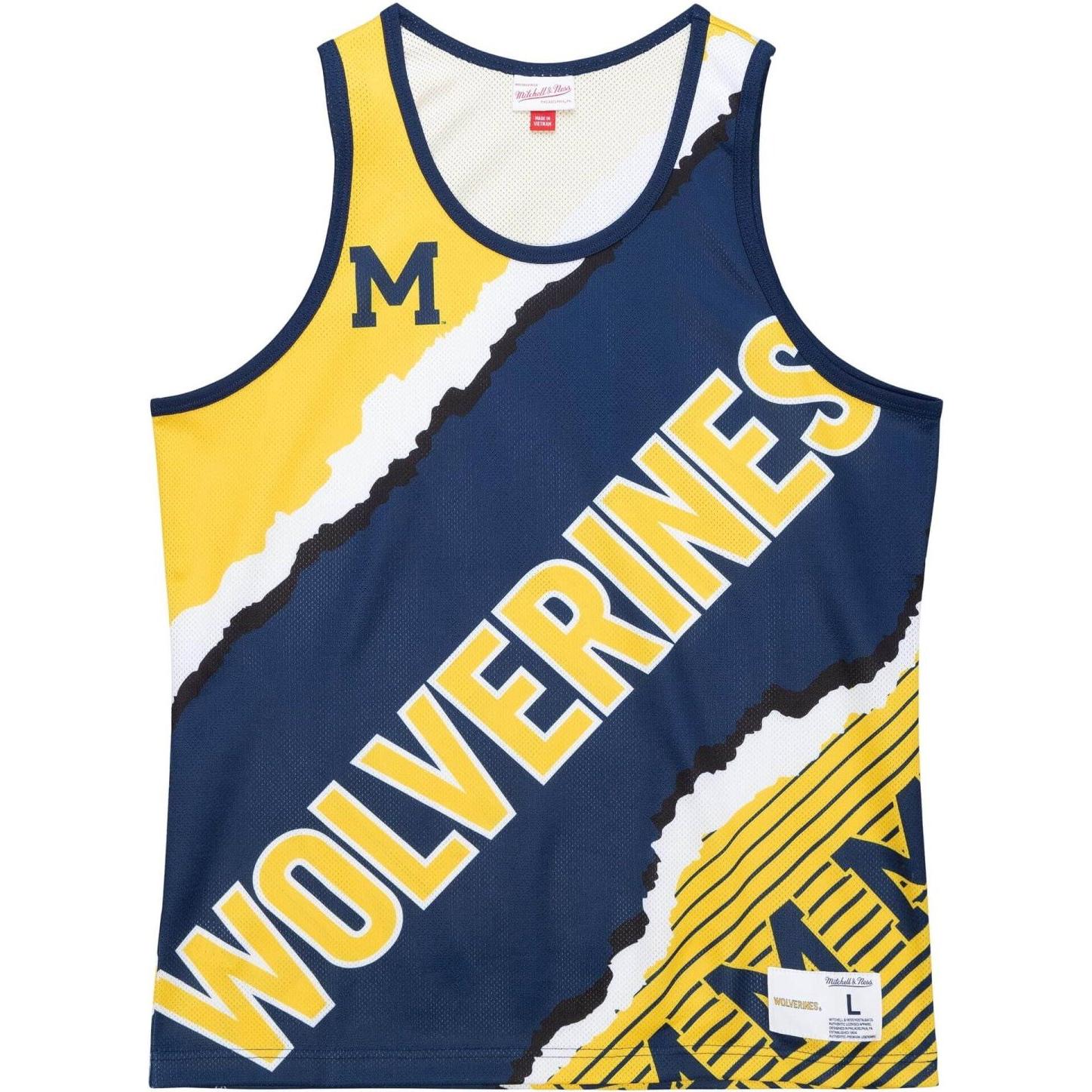 Mitchell & Ness, Herren, Sportshirt, M&N JUMBOTRON Basketball Jersey University Of Michigan - M (M), Mehrfarbig, M