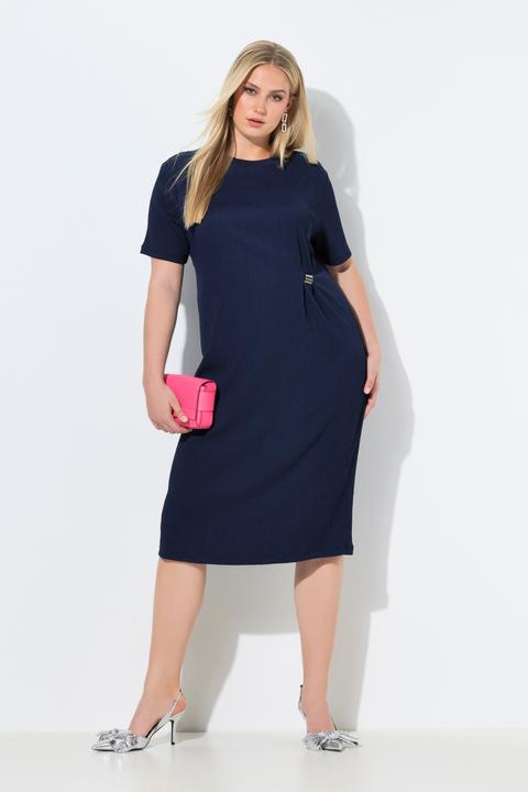 Produktbild Ulla Popken Midikleid, Struktur, Rundhals, Oversized, Halbarm (58, 60)