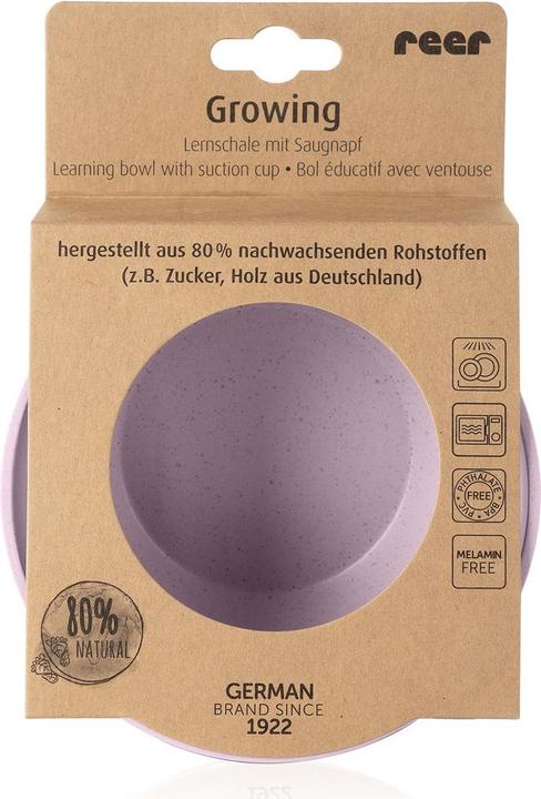 Actual product image Reer Growing Bowl with suction cup pink