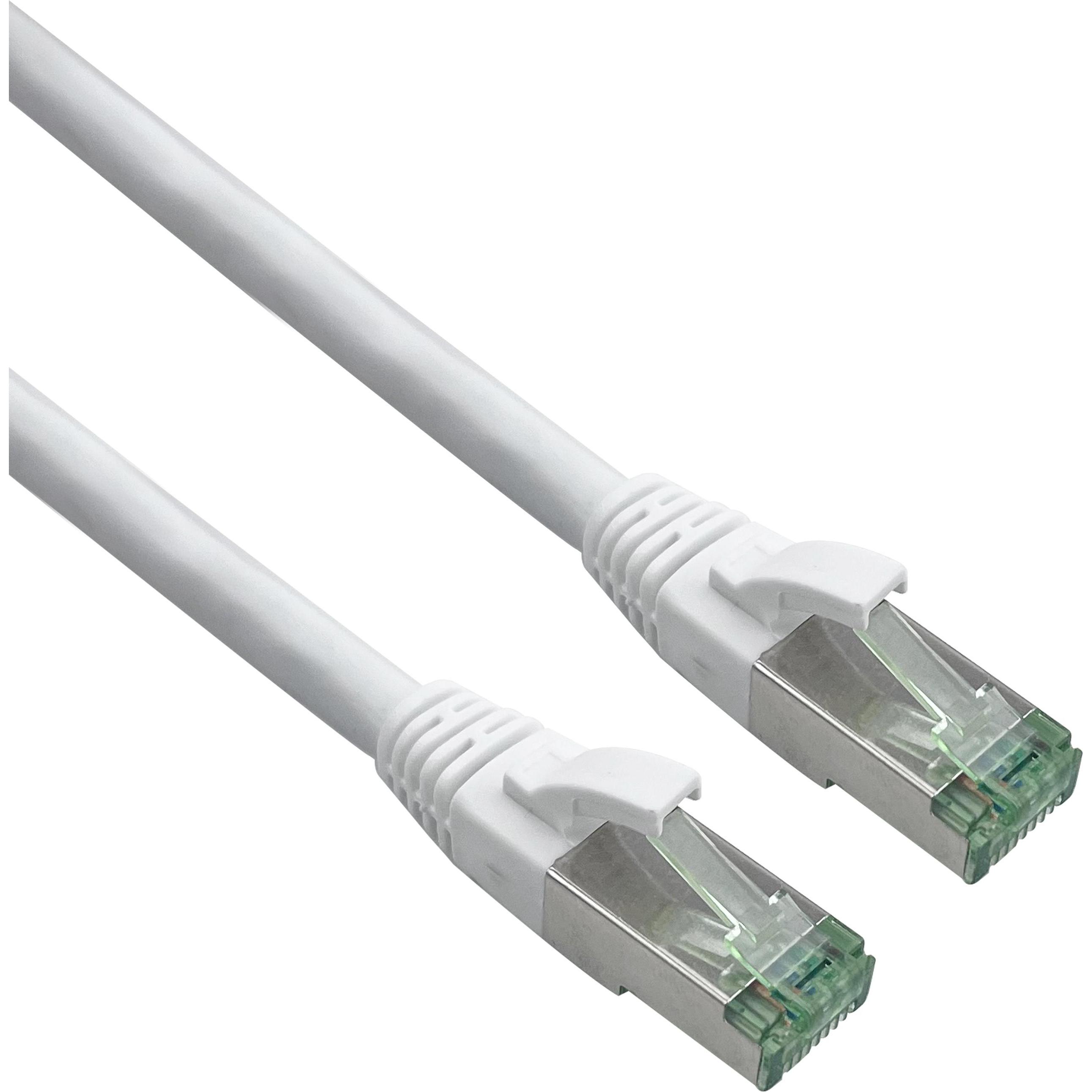 Thumbnail - Helos GRS zertifiziertes Cat 6a Patchkabel mit Cat 7 Rohkabel TPE weiss 5,0m (S/FTP, CAT6, 5 m), Netzwerkkabel