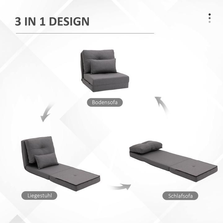 Actual product image Homcom Floor sofa with adjustable backrest