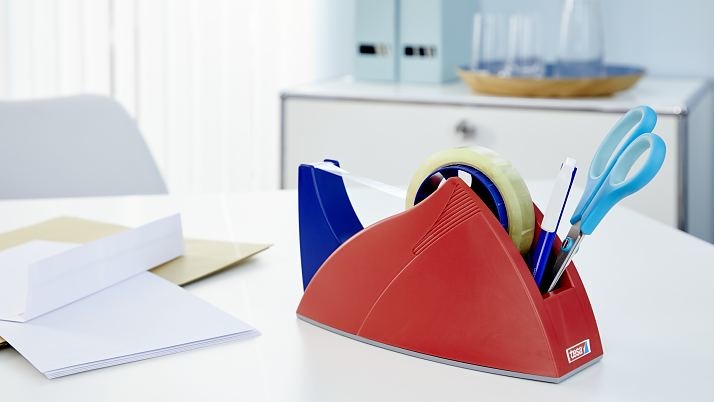 Actual product image tesa tesafilm EASY CUT table dispenser - Tape dispenser for rolls up to 33 m x 19 mm