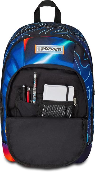 Image du produit Seven Sac à dos scolaire avec compartiment pour ordinateur, tablette et gourde (32 l)