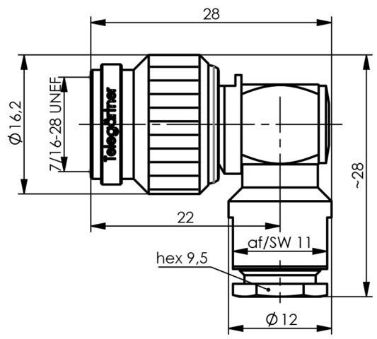 Image du produit Telegärtner Connecteur TNC coudé lt/kl. 50 ohms (Câble d'antenne)