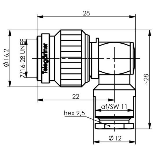 Thumbnail - Telegärtner TNC-Kabelwinkelstecker lt/kl. 50 Ohm, Server Zubehör