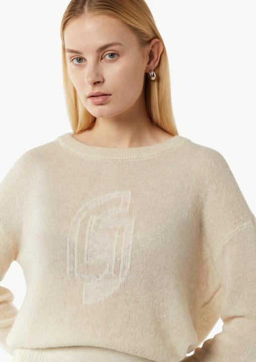 Produktbild Comma Strickpullover Pullover mit Artwork aus Alpakamix (S)