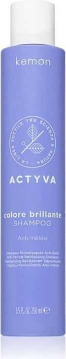 Produktbild Kemon Actyva Colore Bril Anti-Yellow Shampoo 250ml (250 ml, Flüssiges Shampoo)