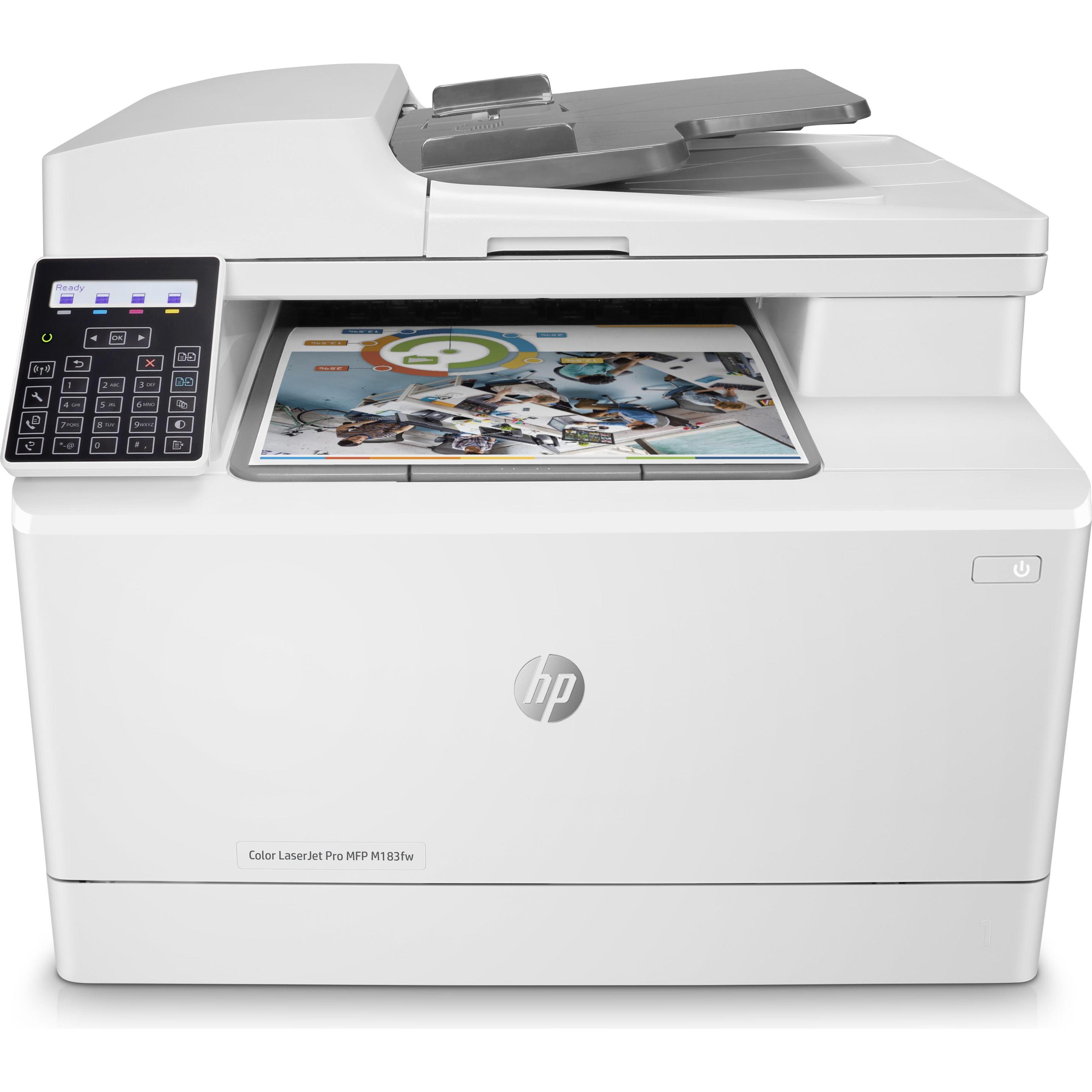 HP Color LaserJet Pro MFP M183fw (Laser, Farbe), Drucker, Weiss