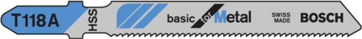 Productafbeelding Bosch Professional Zubehör Stichsägeblatt T 118 A Basic for Metal, 5er-Pack
