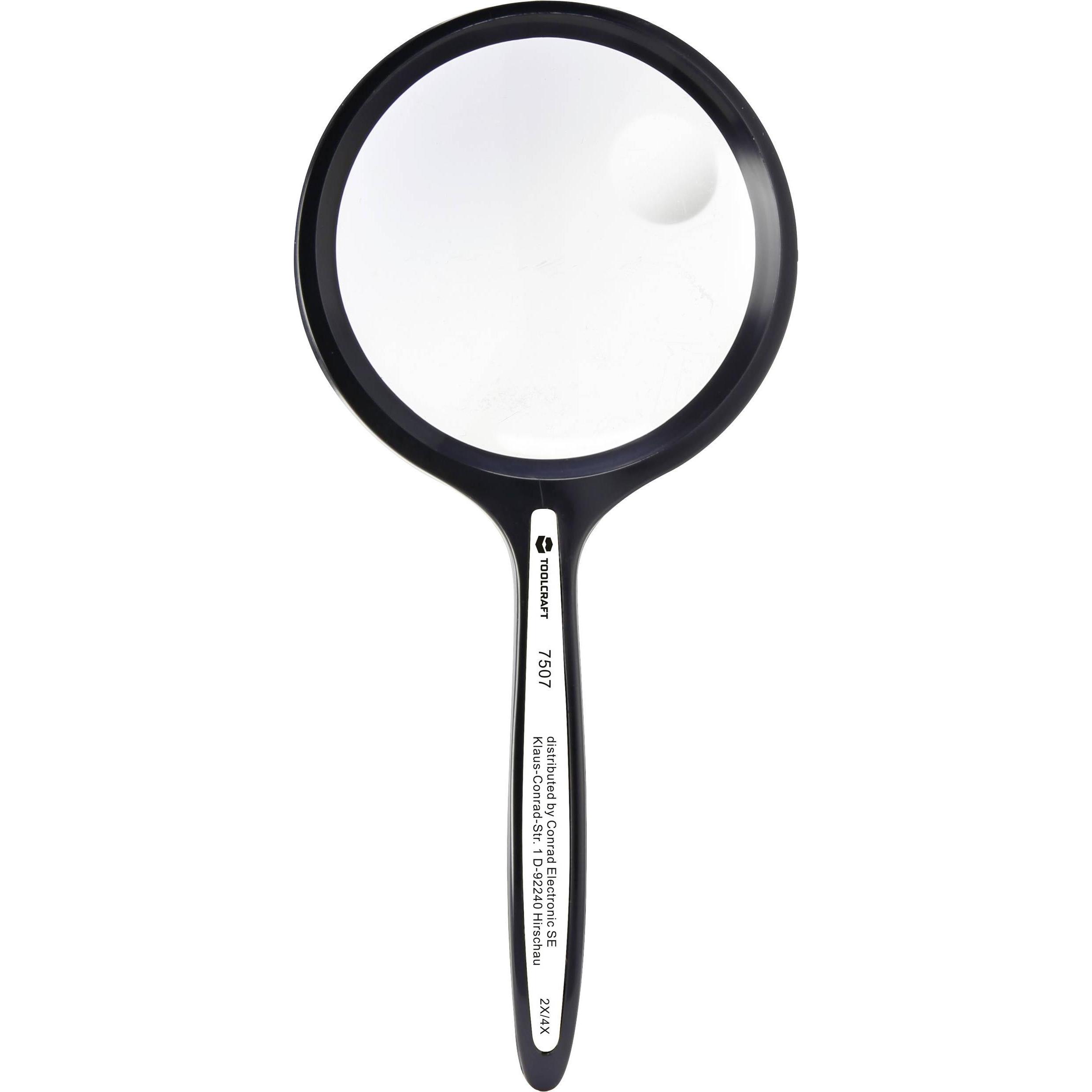 Toolcraft, Lente d'ingrandimento, TO-8976468 Lente di ingrandimento portatile Fattore di ingrandimento: 2x, 4x Dimensione lente: (Ø) 7