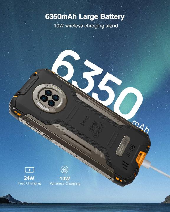 Produktbild Doogee S96 Pro (128 GB, Fire Orange, 6.22", Dual SIM + SD, 48 Mpx, 4G)