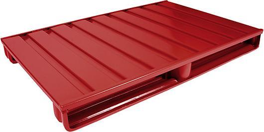 Actual product image Heson-Werk Flat steel pallet, LxW 1200 x 1000 mm, max. load 1500 kg, flame red.
