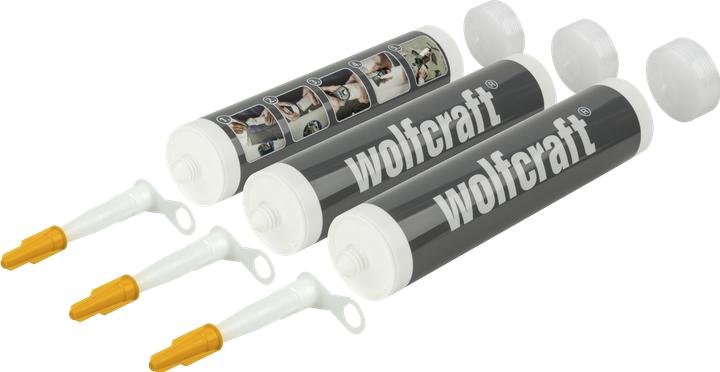 Actual product image wolfcraft 3 empty cartridges 310ml