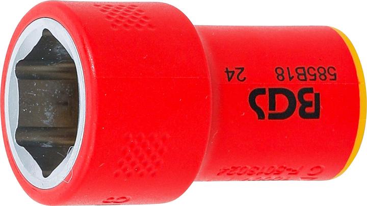 Immagine prodotto BGS VDE-Steckschlüssel-Einsatz Sechskant | Antrieb Innenvierkant 10 mm (3/8") | SW 18 mm (18 mm)