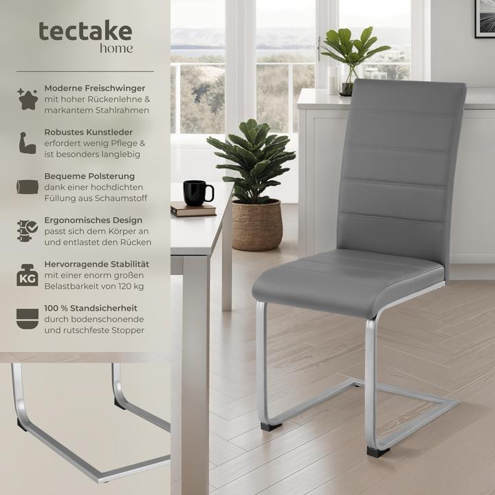 Immagine prodotto tectake 8 Esszimmerstühle Schwingstühle