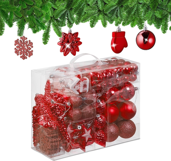 Immagine prodotto Relaxdays Set di decorazioni natalizie (100 -parte)