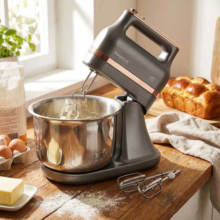 Produktbild hagenuk Turbo-Handrührgerät mit 3,5L Edelstahl-Rührschüssel (400 W)