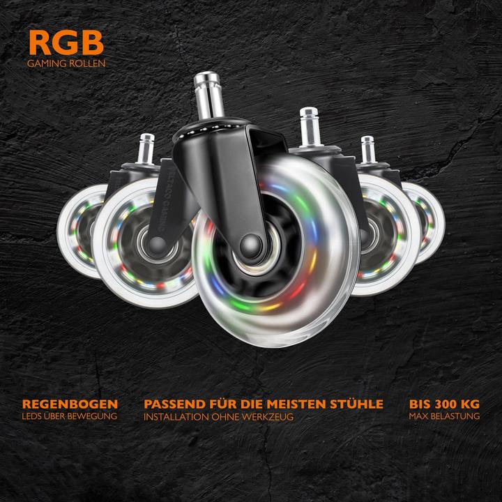 Actual product image Deltaco Gaming Rainbow Casters