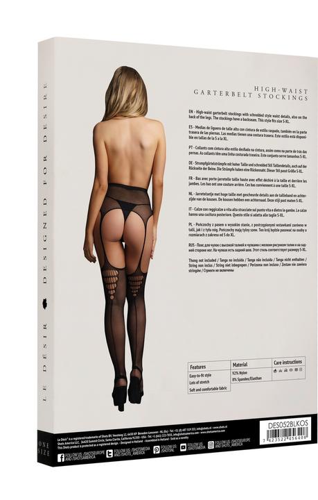 Image du produit Le Désir High-waist garterbelt stockings - O/S (Taille unique)