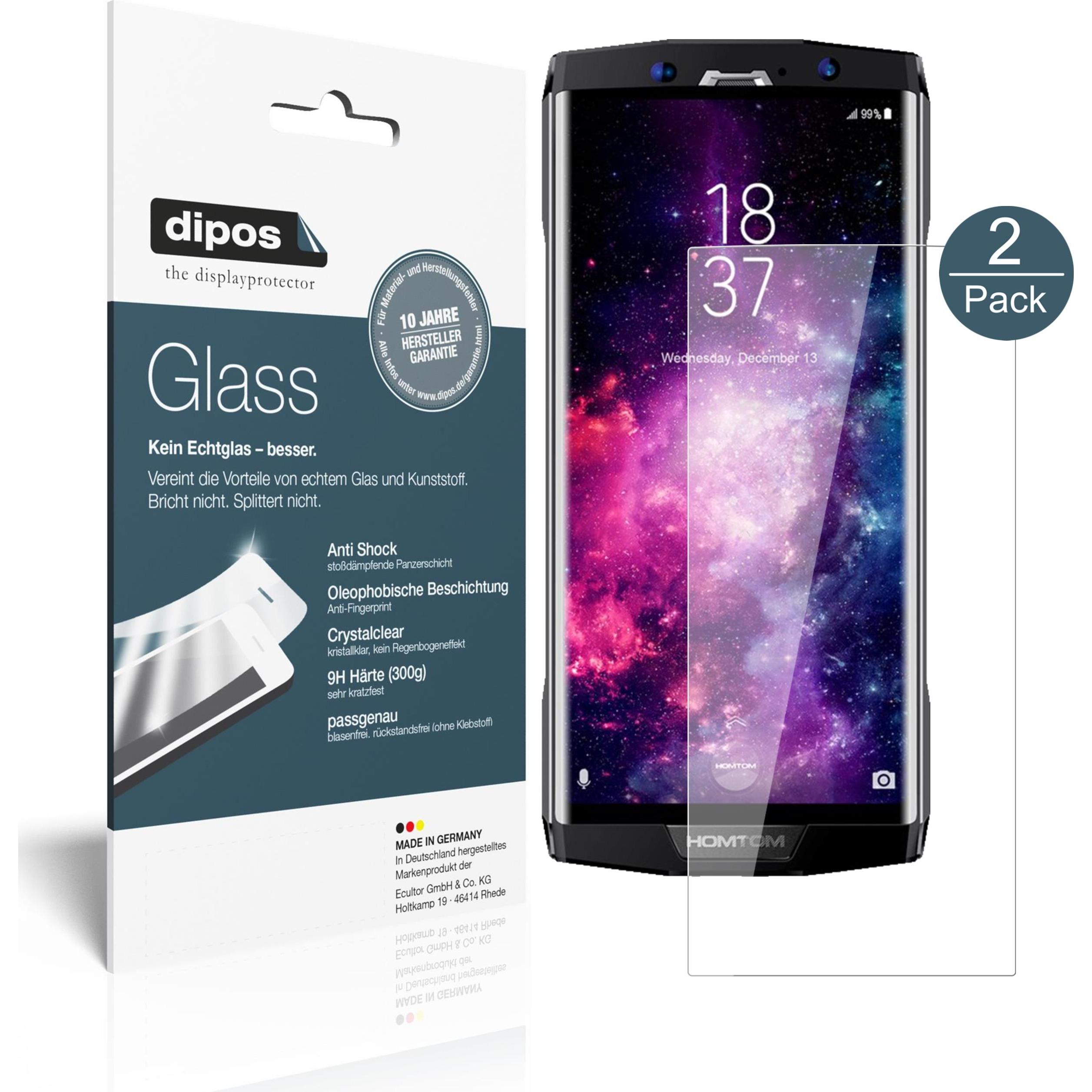 Thumbnail - Dipos Displayschutz Anti-Shock (2 Stück, Homtom HT70), Smartphone Schutzfolie, Transparent