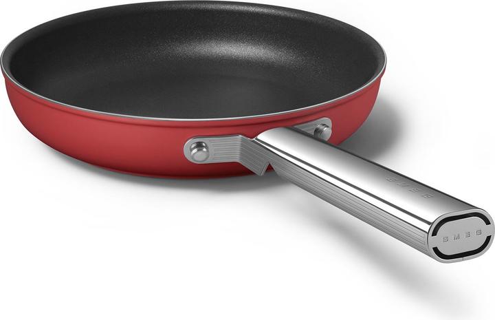 Actual product image Smeg CKFF2401RDM Frying pan Ø 24 cm, red (Frying pan, Aluminium, Stainless steel, 24 x 8.40 cm)