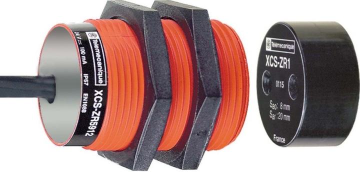 Produktbild TE Sensors Cylindrical safety switch,2m,1NC 1NO