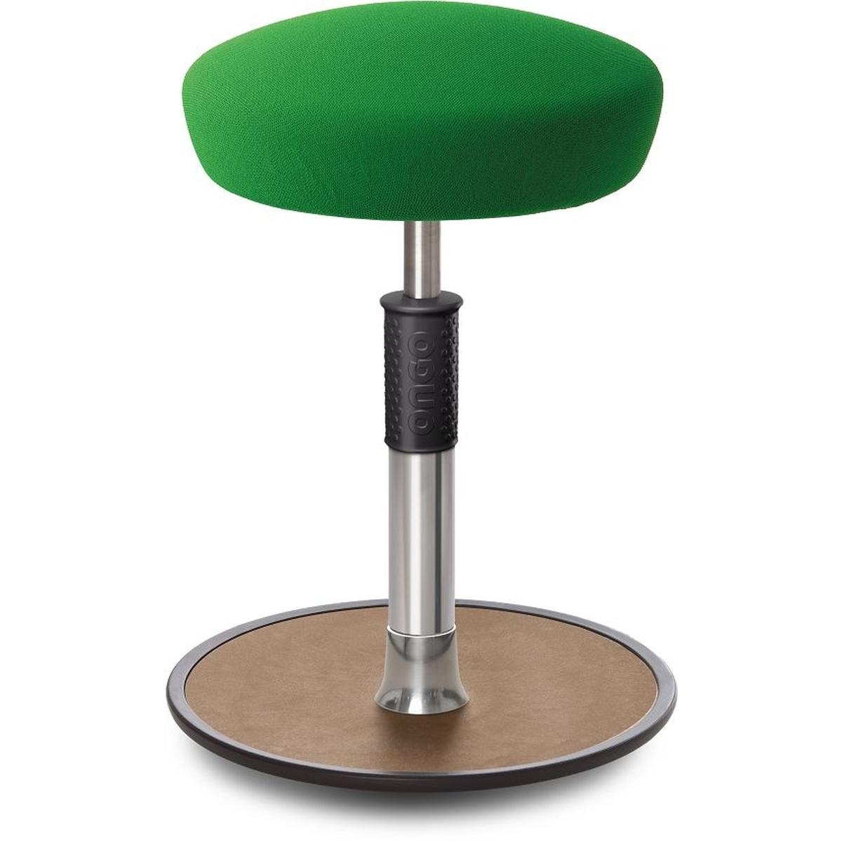 Ongo, Bürostuhl, Sitz- Stehhocker Free Regular Hutsitz Gestrick Grün chrom /Natur
