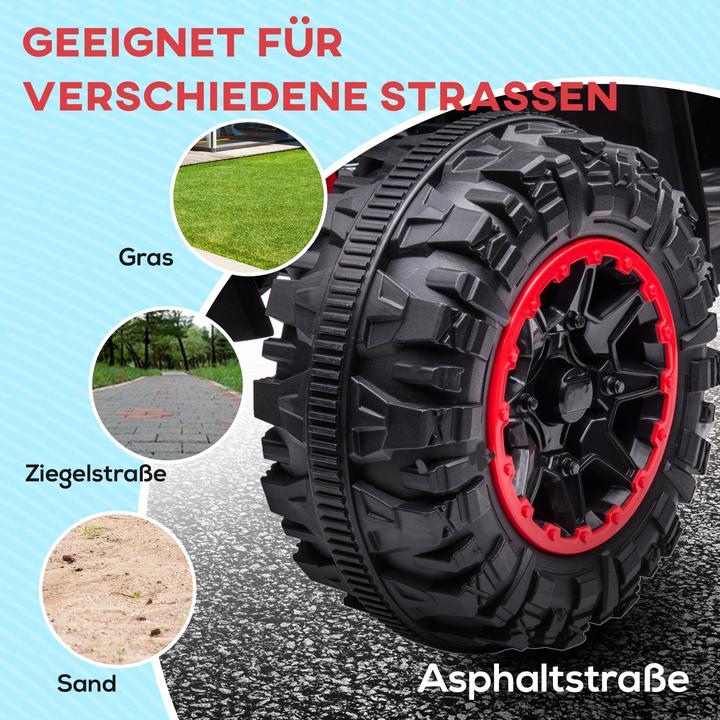 Image du produit Homcom Elektro-Quad Kunststoff, Metall Schwarz+Rot (12 V)